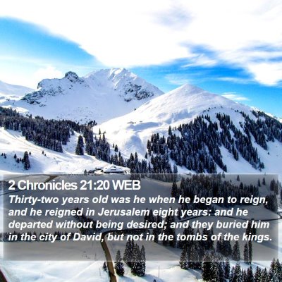 2 Chronicles 21:20 WEB Bible Verse Image