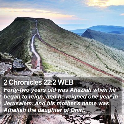 2 Chronicles 22:2 WEB Bible Verse Image