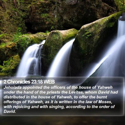 2 Chronicles 23:18 WEB Bible Verse Image