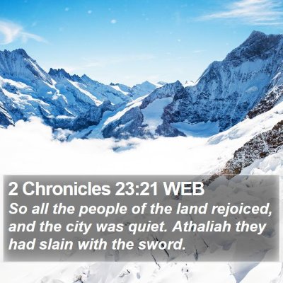 2 Chronicles 23:21 WEB Bible Verse Image