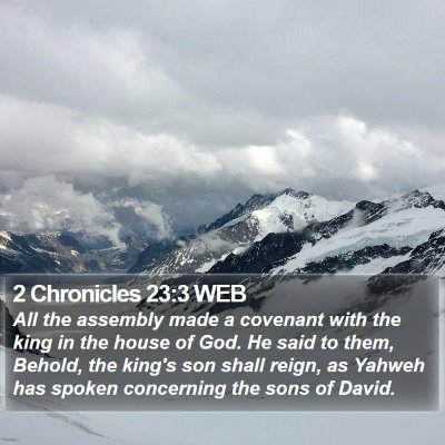 2 Chronicles 23:3 WEB Bible Verse Image