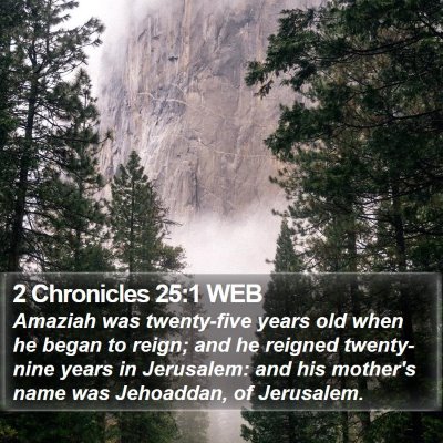 2 Chronicles 25:1 WEB Bible Verse Image