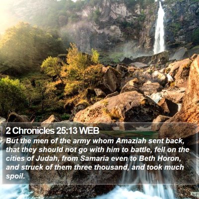 2 Chronicles 25:13 WEB Bible Verse Image