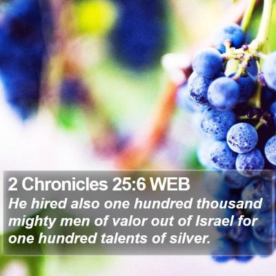 2 Chronicles 25:6 WEB Bible Verse Image