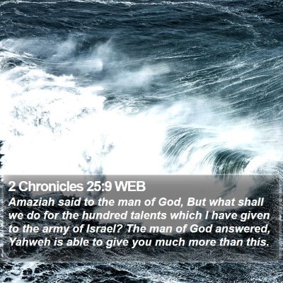 2 Chronicles 25:9 WEB Bible Verse Image