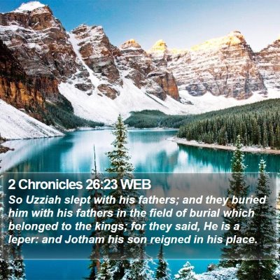 2 Chronicles 26:23 WEB Bible Verse Image