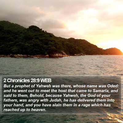 2 Chronicles 28:9 WEB Bible Verse Image