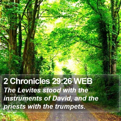2 Chronicles 29:26 WEB Bible Verse Image