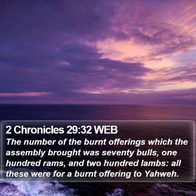 2 Chronicles 29:32 WEB Bible Verse Image