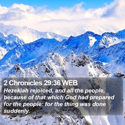 2 Chronicles 29:36 WEB Bible Verse Image