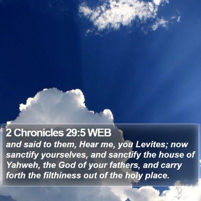 2 Chronicles 29:5 WEB Bible Verse Image