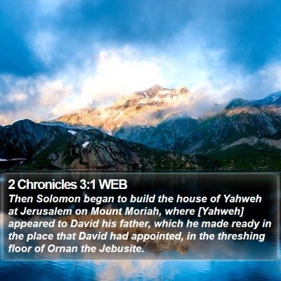 2 Chronicles 3:1 WEB Bible Verse Image