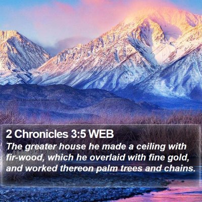 2 Chronicles 3:5 WEB Bible Verse Image