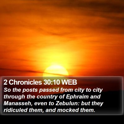 2 Chronicles 30:10 WEB Bible Verse Image