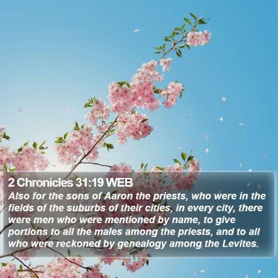 2 Chronicles 31:19 WEB Bible Verse Image