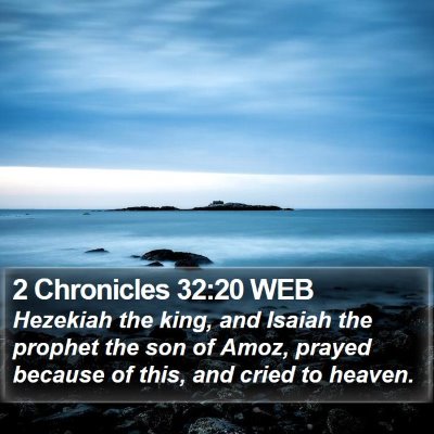 2 Chronicles 32:20 WEB Bible Verse Image