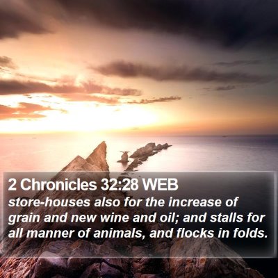 2 Chronicles 32:28 WEB Bible Verse Image