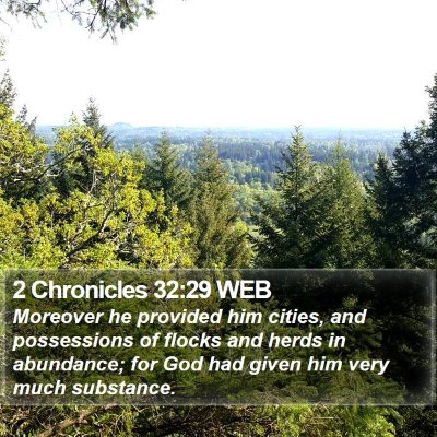 2 Chronicles 32:29 WEB Bible Verse Image