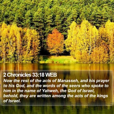 2 Chronicles 33:18 WEB Bible Verse Image