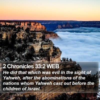 2 Chronicles 33:2 WEB Bible Verse Image
