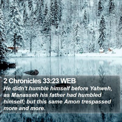 2 Chronicles 33:23 WEB Bible Verse Image