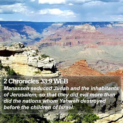 2 Chronicles 33:9 WEB Bible Verse Image