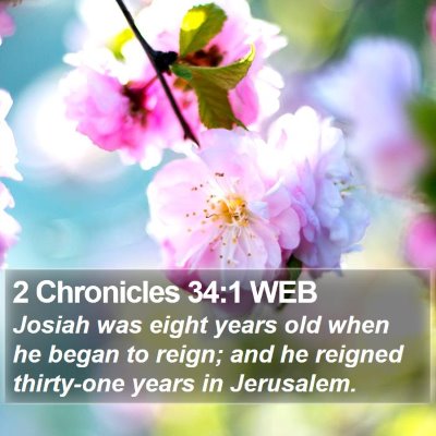 2 Chronicles 34:1 WEB Bible Verse Image