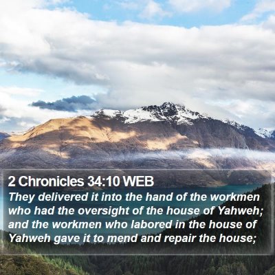 2 Chronicles 34:10 WEB Bible Verse Image