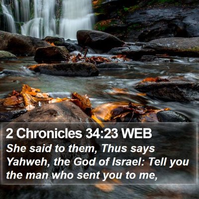 2 Chronicles 34:23 WEB Bible Verse Image