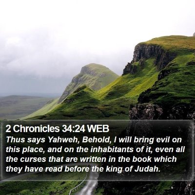 2 Chronicles 34:24 WEB Bible Verse Image