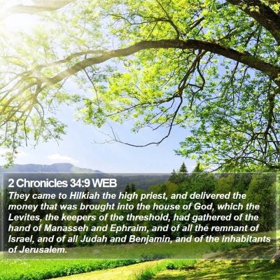 2 Chronicles 34:9 WEB Bible Verse Image