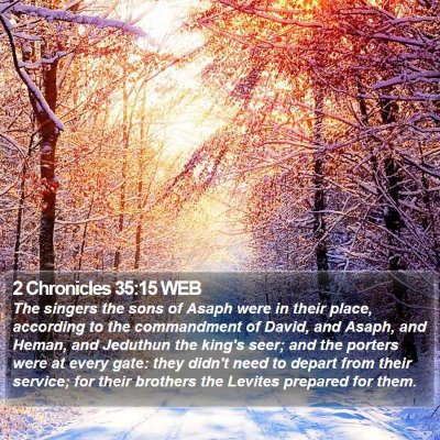 2 Chronicles 35:15 WEB Bible Verse Image