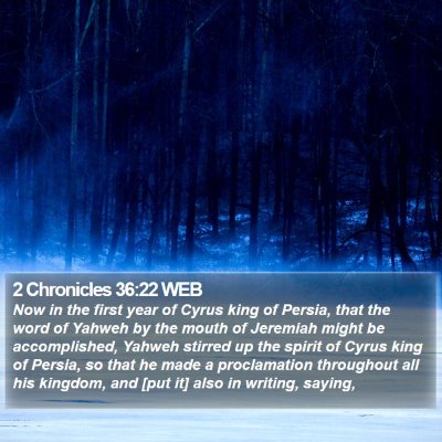 2 Chronicles 36:22 WEB Bible Verse Image