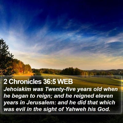 2 Chronicles 36:5 WEB Bible Verse Image