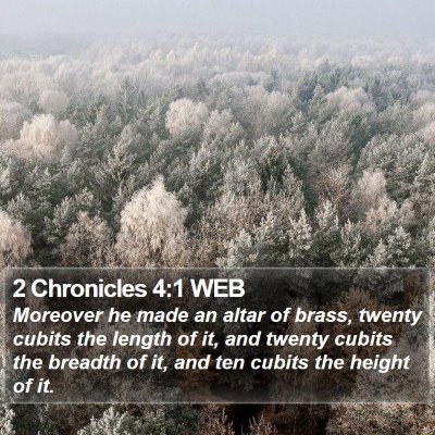 2 Chronicles 4:1 WEB Bible Verse Image