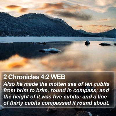 2 Chronicles 4:2 WEB Bible Verse Image