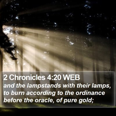 2 Chronicles 4:20 WEB Bible Verse Image