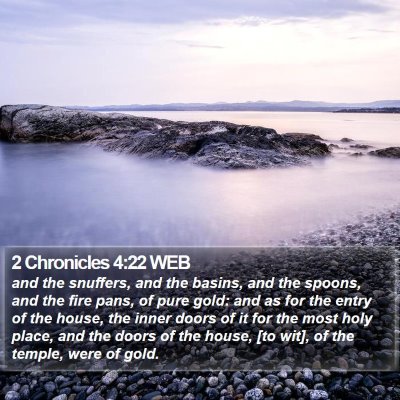 2 Chronicles 4:22 WEB Bible Verse Image