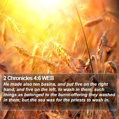 2 Chronicles 4:6 WEB Bible Verse Image