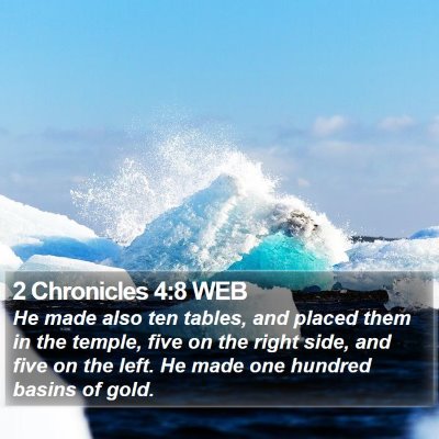 2 Chronicles 4:8 WEB Bible Verse Image