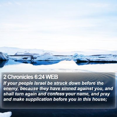 2 Chronicles 6:24 WEB Bible Verse Image