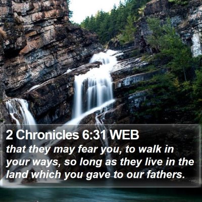 2 Chronicles 6:31 WEB Bible Verse Image