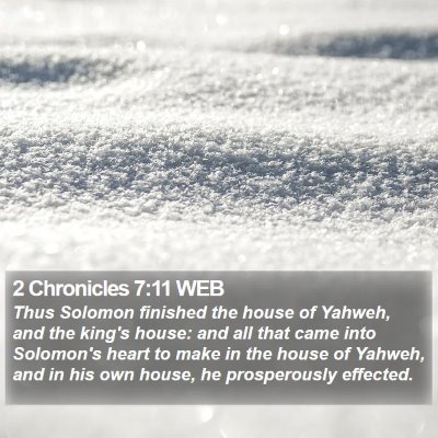 2 Chronicles 7:11 WEB Bible Verse Image
