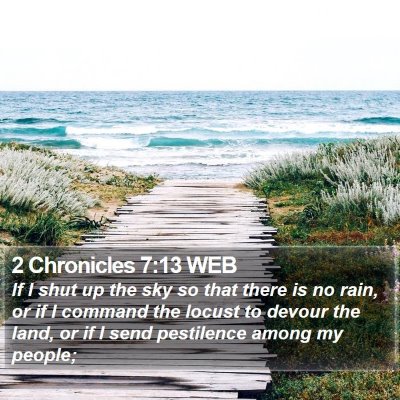 2 Chronicles 7:13 WEB Bible Verse Image