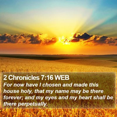 2 Chronicles 7:16 WEB Bible Verse Image
