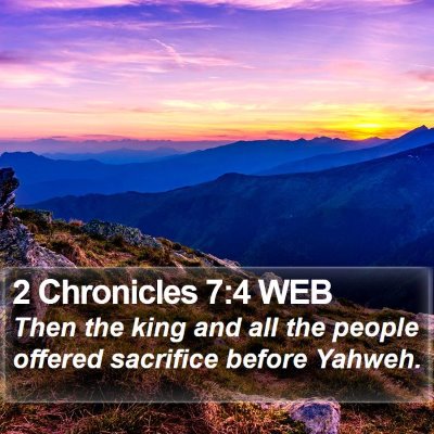 2 Chronicles 7:4 WEB Bible Verse Image