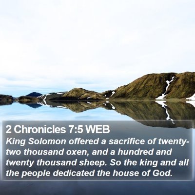 2 Chronicles 7:5 WEB Bible Verse Image