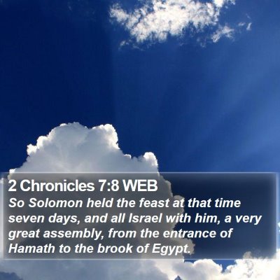 2 Chronicles 7:8 WEB Bible Verse Image