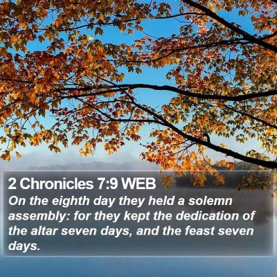 2 Chronicles 7:9 WEB Bible Verse Image