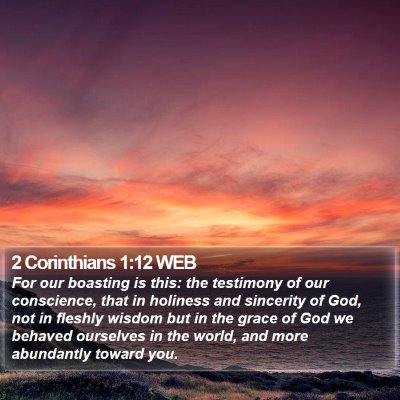 2 Corinthians 1:12 WEB Bible Verse Image
